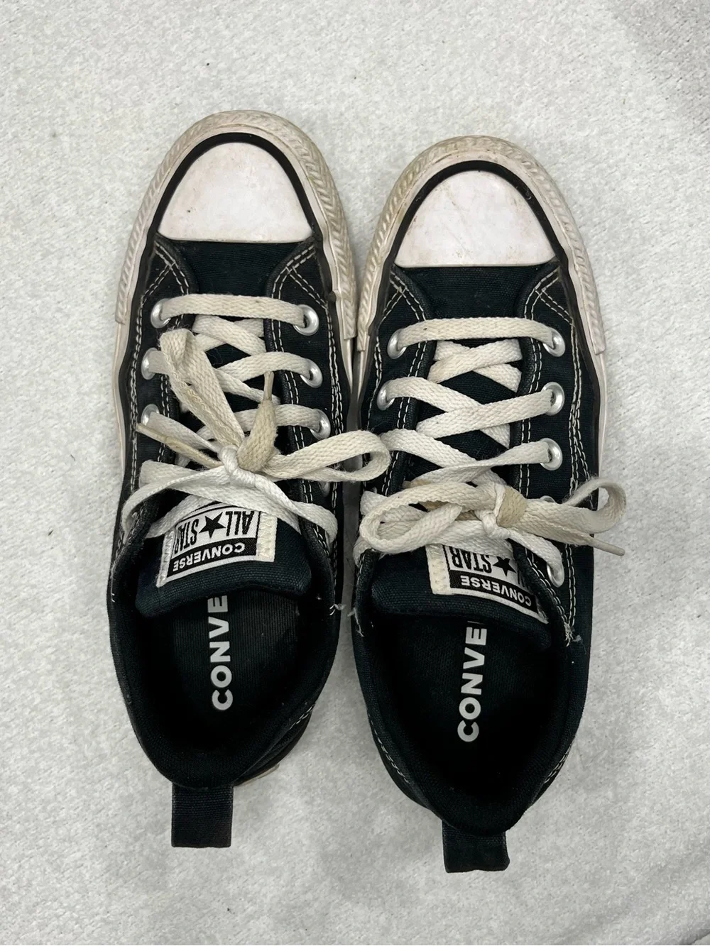 Converse Kids Black and White Low Top Sneakers